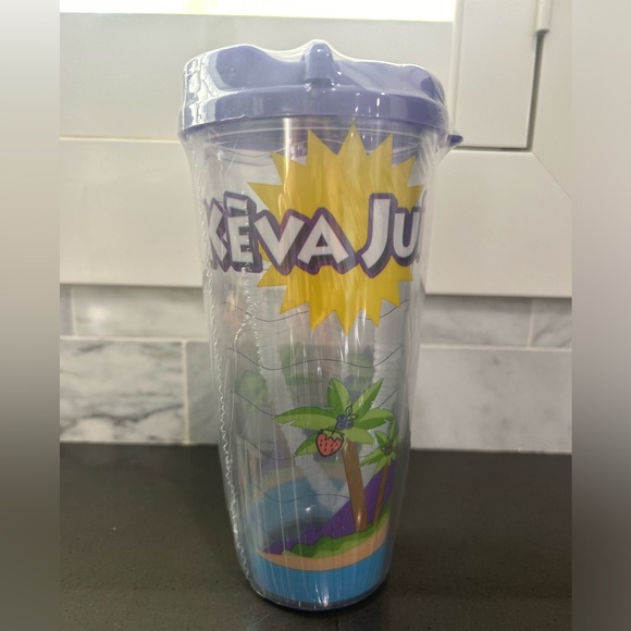 32 ounce plastic Keva Juice Reusable Cup with Straw - Picture 1 of 5